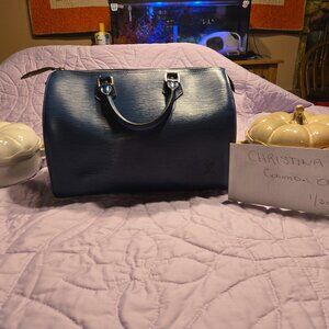 Louis Vuitton Epi Speedy 35 in Toledo Blue Very Good Condition